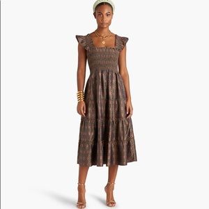 Worn twice Hill House Home metallic silk blend Nap Dress size XXS